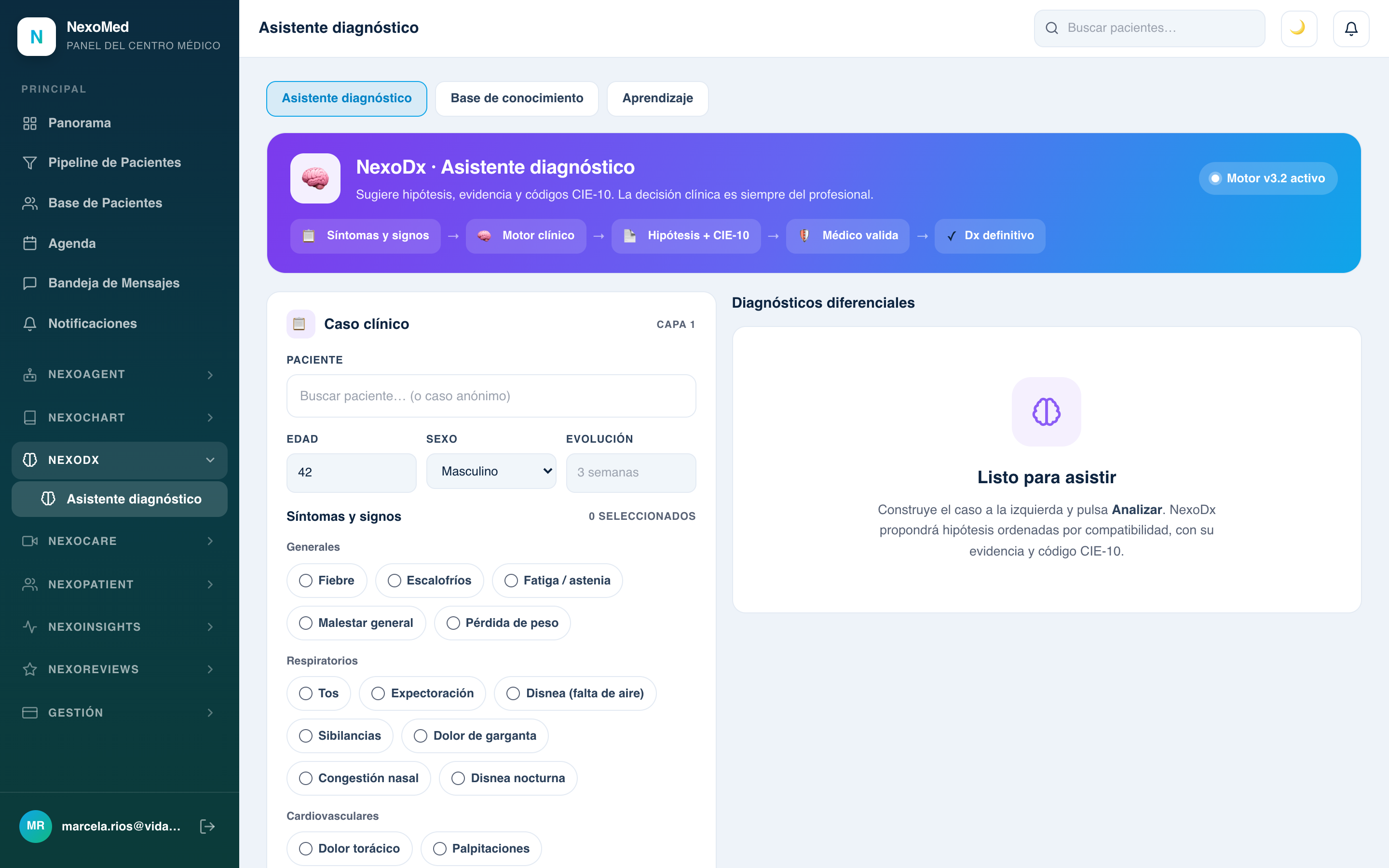 NexoDx — asistente diagnóstico con IA