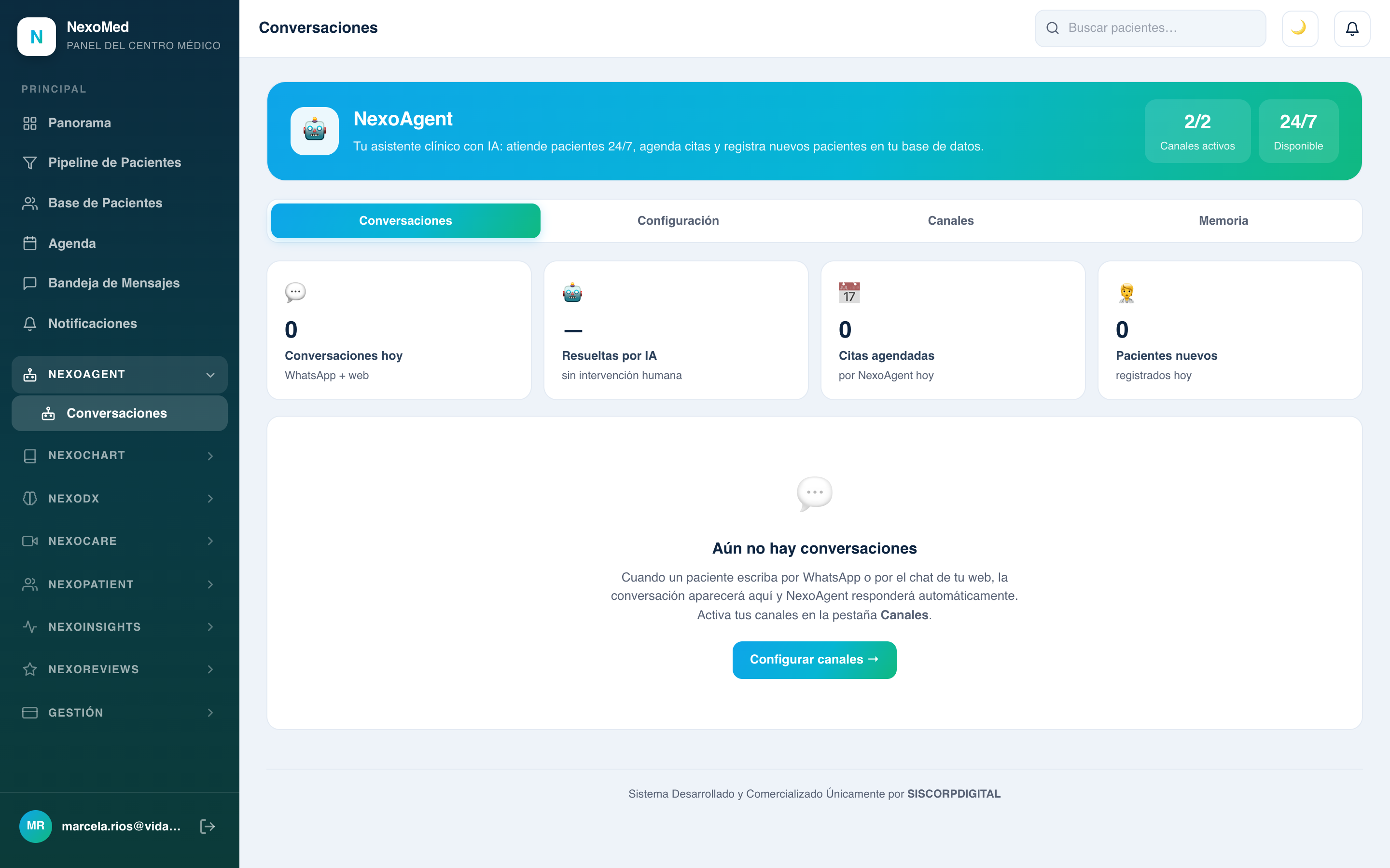 NexoAgent — WhatsApp con IA 24/7